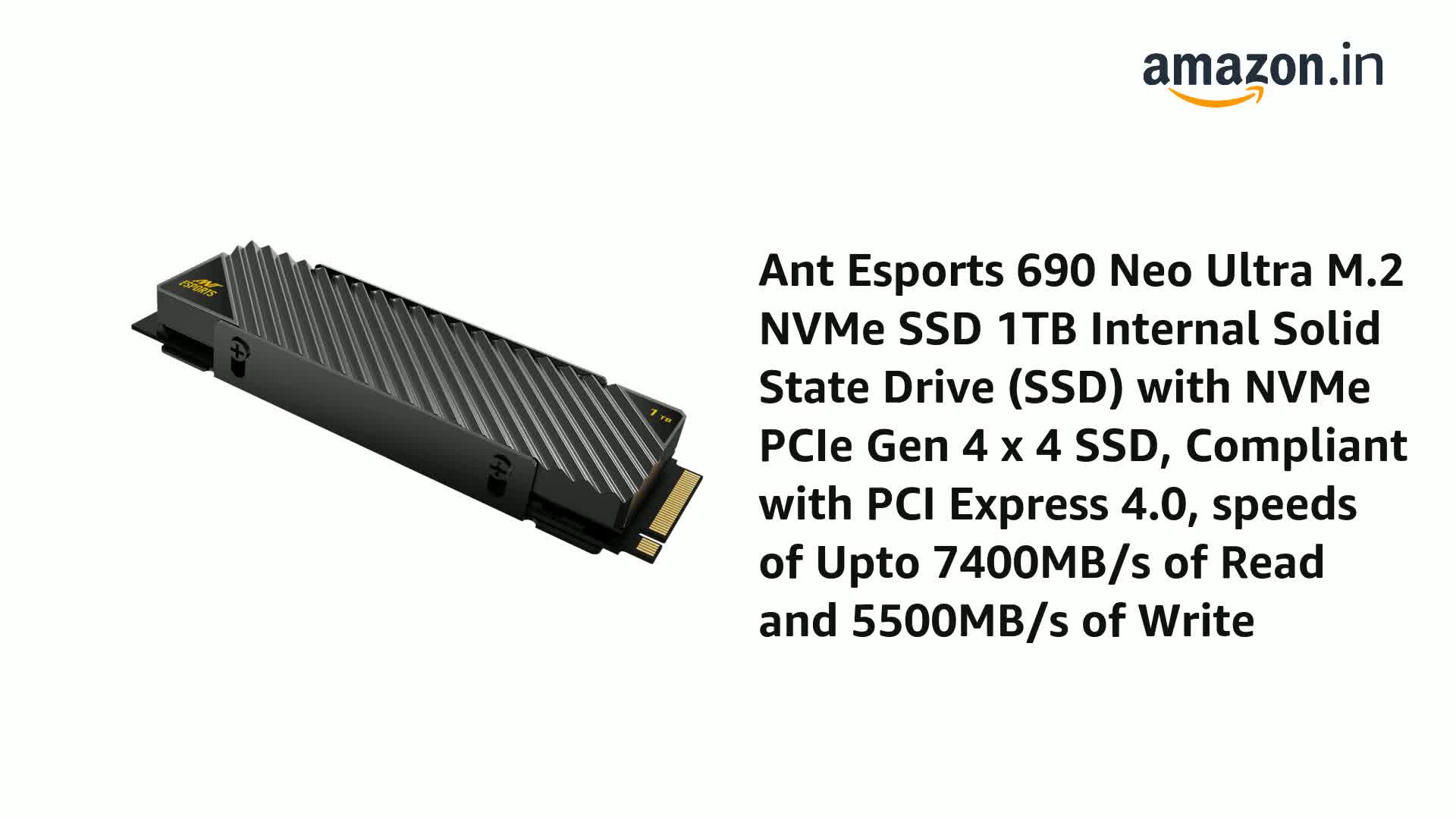 Amazon.in: Buy Ant Esports 690 Neo Ultra M.2 NVMe 1TB Internal